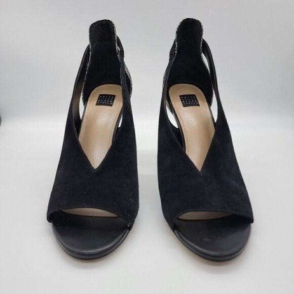 White House Black Market SUEDE & SNAKE-EMBOSSED PUMPS - Picture 10 of 11